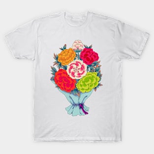 Minhwa: Peony Bouquet D Type (Korean traditional/folk art) T-Shirt